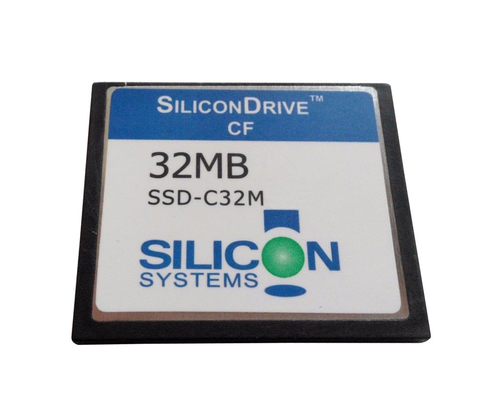 SSD-C32MI-3100 SiliconSystems SiliconDrive 32MB ATA/IDE (PATA) CompactFlash (CF) Type I Internal Solid State Drive (SSD) (Industrial Grade)