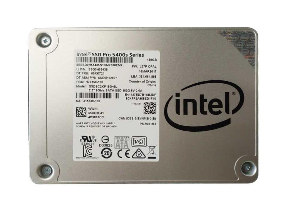 SSDSC2KF180H6L Intel Pro 5400s Series 180GB TLC SATA 6Gbps (AES-256 / TCG Opal 2.0) 2.5-inch Internal Solid State Drive (SSD)