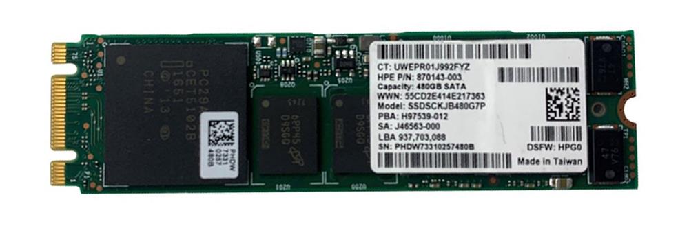 SSDSCKJB480G7P Intel S3520 480GB MLC SATA 6Gbps M.2 2280 Solid State Drive (SSD)