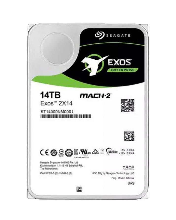 ST14000NM0081 Seagate Exos 2X14 14TB 7200RPM SAS 12Gbps 256MB Cache (512e) 3.5-inch Internal Hard Drive