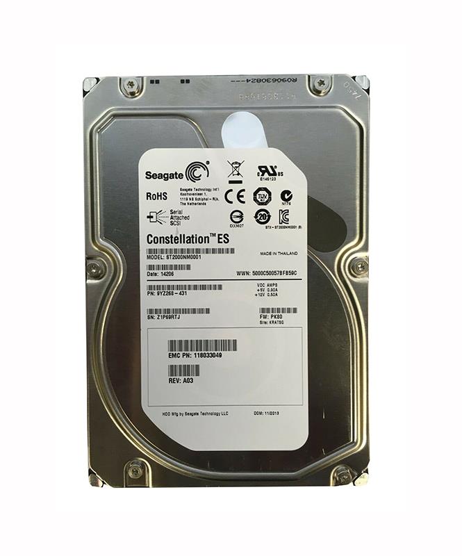 ST2000NM0001-EMC EMC 2TB 7200RPM SAS 6Gbps 64MB Cache 3.5-inch Internal Hard Drive