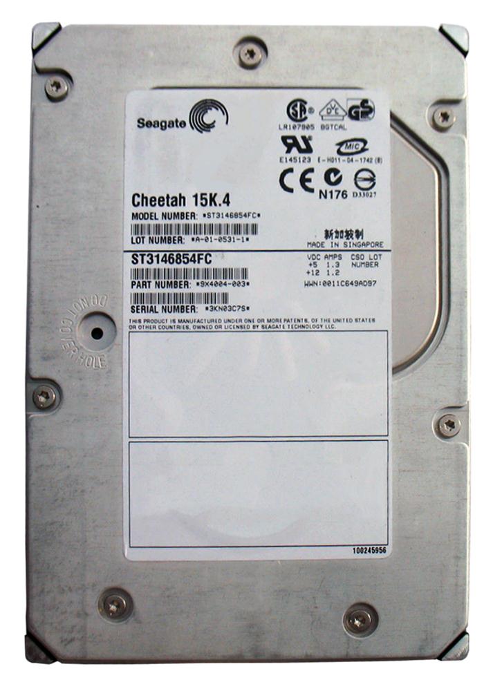 ST3146854FC Seagate Cheetah 15K.4 146.8GB 15000RPM Fibre Channel 2Gbps 8MB Cache 3.5-inch Internal Hard Drive