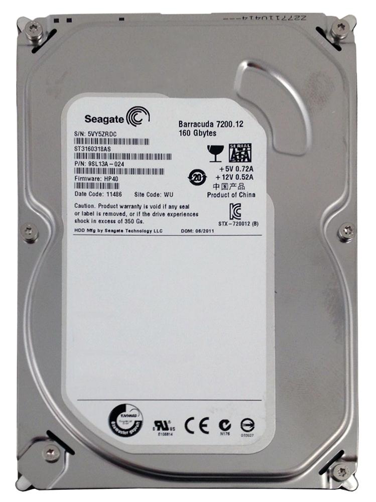 ST3160318AS Seagate Barracuda 7200.12 160GB 7200RPM SATA 3Gbps 8MB Cache 3.5-inch Internal Hard Drive