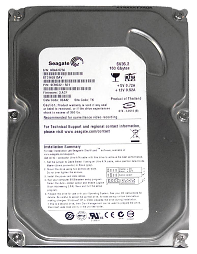ST3160815AV Seagate SV35.2 Series 160GB 7200RPM ATA-100 8MB Cache 3.5-inch Internal Hard Drive