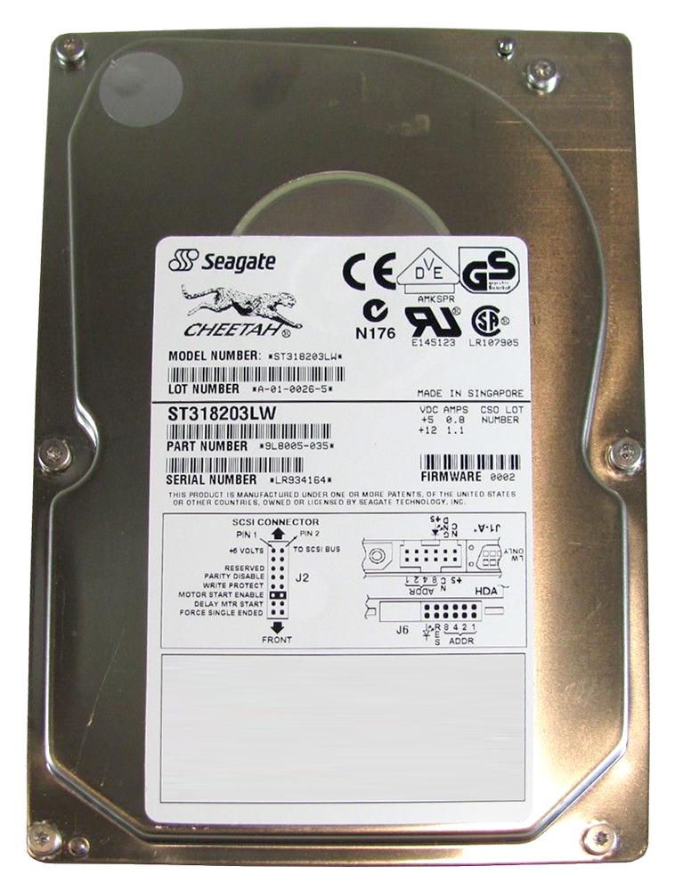 ST318203LW Seagate Cheetah 18LP 18.2GB 10000RPM Ultra2 Wide SCSI 68-Pin 1MB Cache 3.5-inch Internal Hard Drive