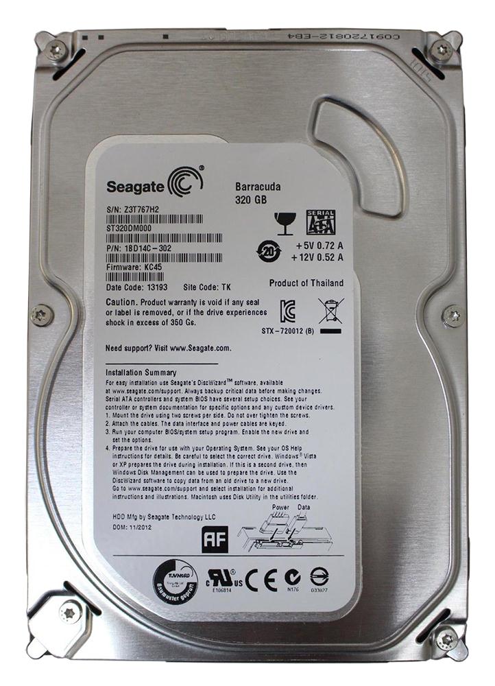 ST320DM000 Seagate Barracuda 7200.14 320GB 7200RPM SATA 6Gbps 16MB Cache 3.5-inch Internal Hard Drive