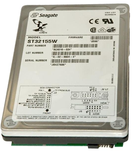 ST32155W Seagate Hawk 2XL 2.1GB 5400RPM Ultra Wide SCSI 68-Pin 512KB Cache 3.5-inch Internal Hard Drive