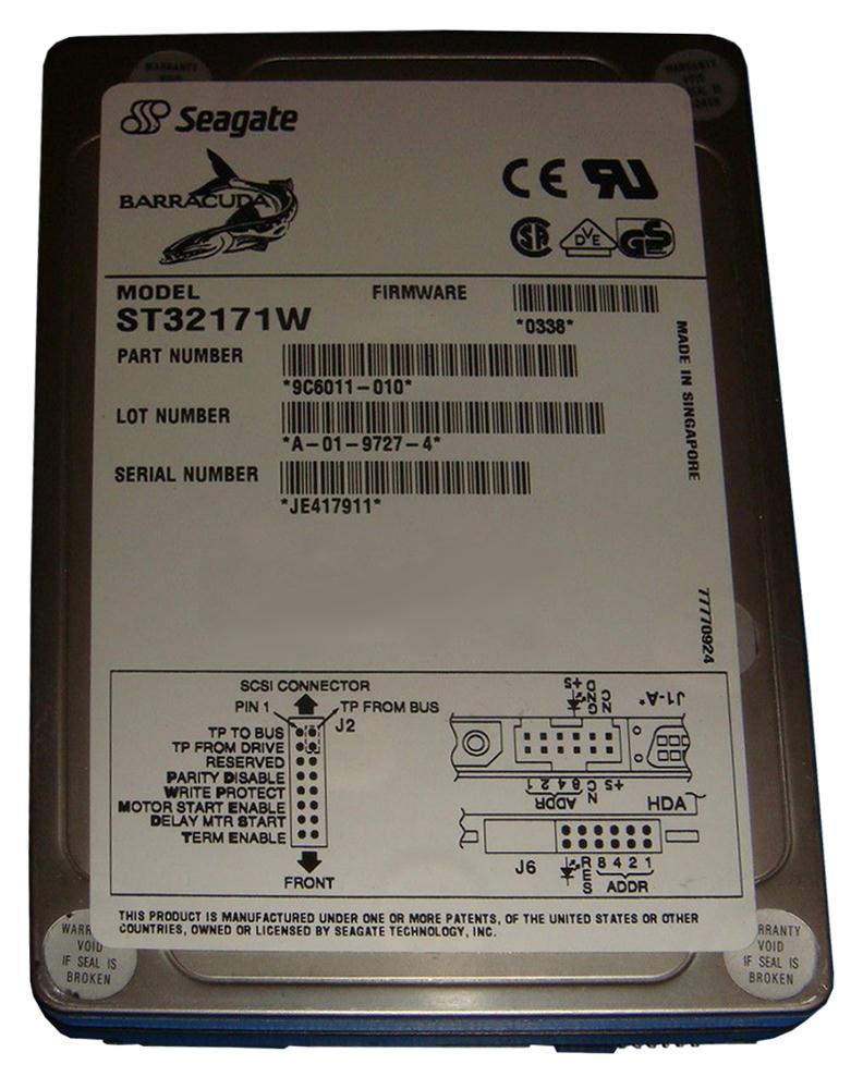 ST32171W Seagate Barracuda 4LP 2.1GB 7200RPM Ultra Wide SCSI 68-Pin 512KB Cache 3.5-inch Internal Hard Drive