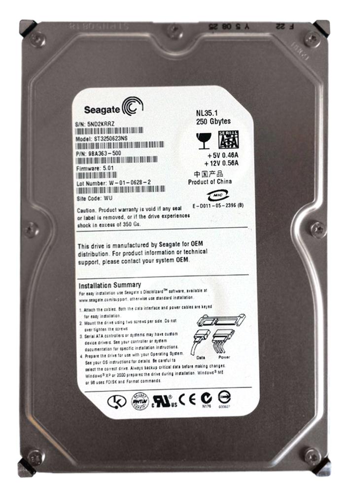ST3250623NS Seagate NL35 Series 250GB 7200RPM SATA 1.5Gbps 16MB Cache 3.5-inch Internal Hard Drive