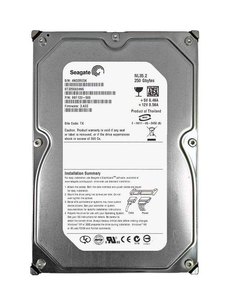 ST3250824NS Seagate NL35 Series 250GB 7200RPM SATA 3Gbps 8MB Cache 3.5-inch Internal Hard Drive