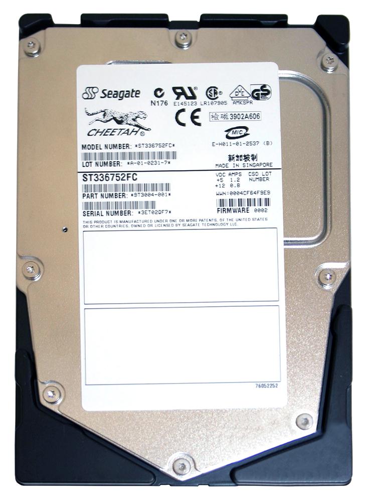ST336752FC Seagate Cheetah X15 36.7GB 15000RPM Fibre Channel 2Gbps 8MB Cache 3.5-inch Internal Hard Drive