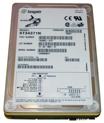 ST34371N Seagate Barracuda 4LP 4.3GB 7200RPM Ultra SCSI 50-Pin 512KB Cache 3.5-inch Internal Hard Drive