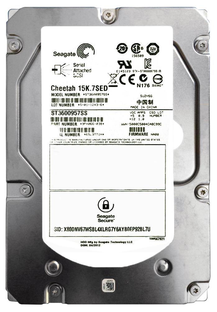 ST3600957SS Seagate Cheetah 15K.7 600GB 15000RPM SAS 6Gbps 16MB Cache 3.5-inch Internal Hard Drive