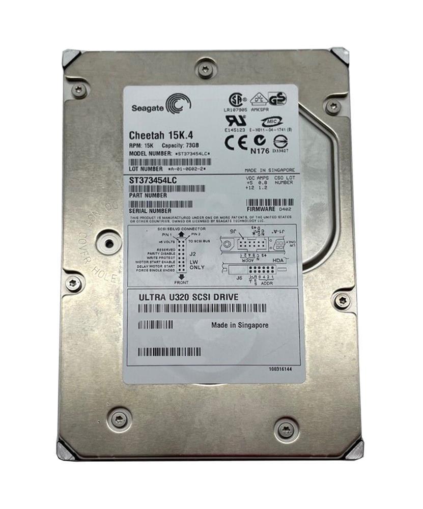 ST373454LCI Seagate Cheetah 15K.4 73GB 15000RPM Ultra-320 SCSI 80-Pin 8MB Cache 3.5-inch Internal Hard Drive
