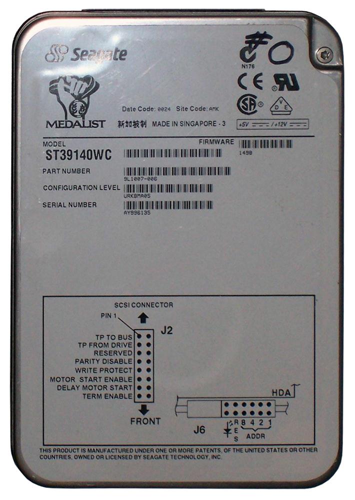 ST39140WC Seagate Medalist Pro 9140 9.1GB 7200RPM Ultra Wide SCSI 68-Pin 512KB Cache 3.5-inch Internal Hard Drive