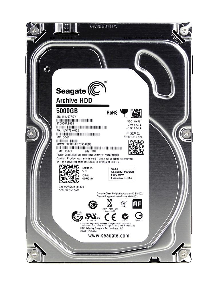 ST5000AS0011 Seagate Archive 5TB 5900RPM SATA 6Gbps 128MB Cache (512e) 3.5-inch Internal Hard Drive