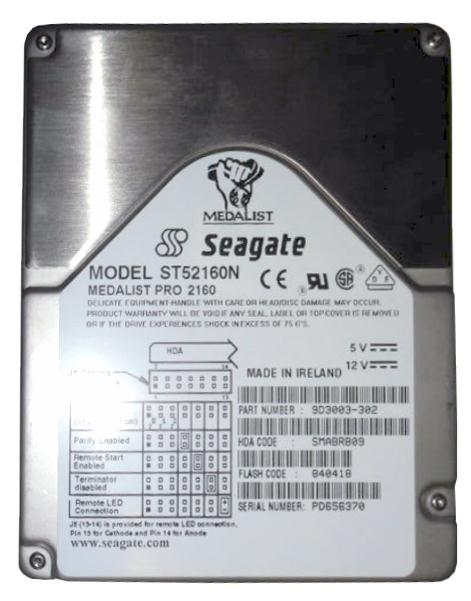 ST52160N Seagate Medalist Pro 2160 2.16GB 5400RPM Ultra Wide SCSI 50-Pin 128KB Cache 3.5-inch Internal Hard Drive
