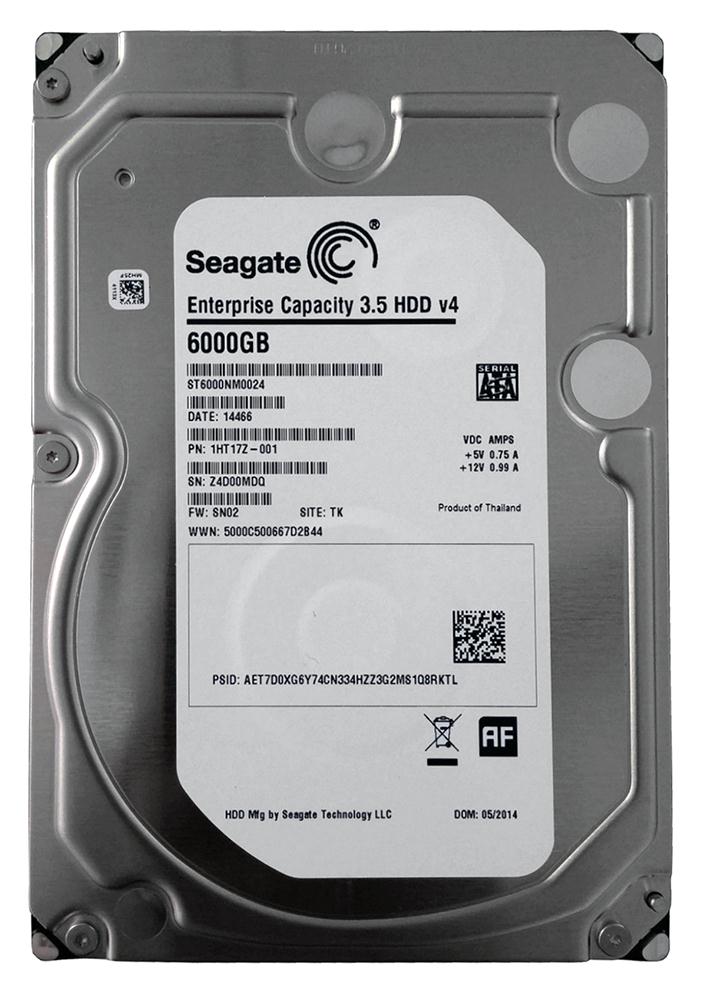 ST6000NM0024 Seagate Enterprise 6TB 7200RPM SATA 6Gbps 128MB Cache (512e) 3.5-inch Internal Hard Drive