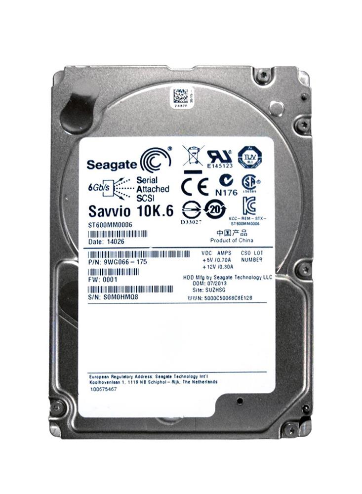 ST600MM0006-20PK Seagate Savvio 10K.6 600GB 10000RPM SAS 6Gbps 64MB Cache (512n) 2.5-inch Internal Hard Drive (20-Pack)