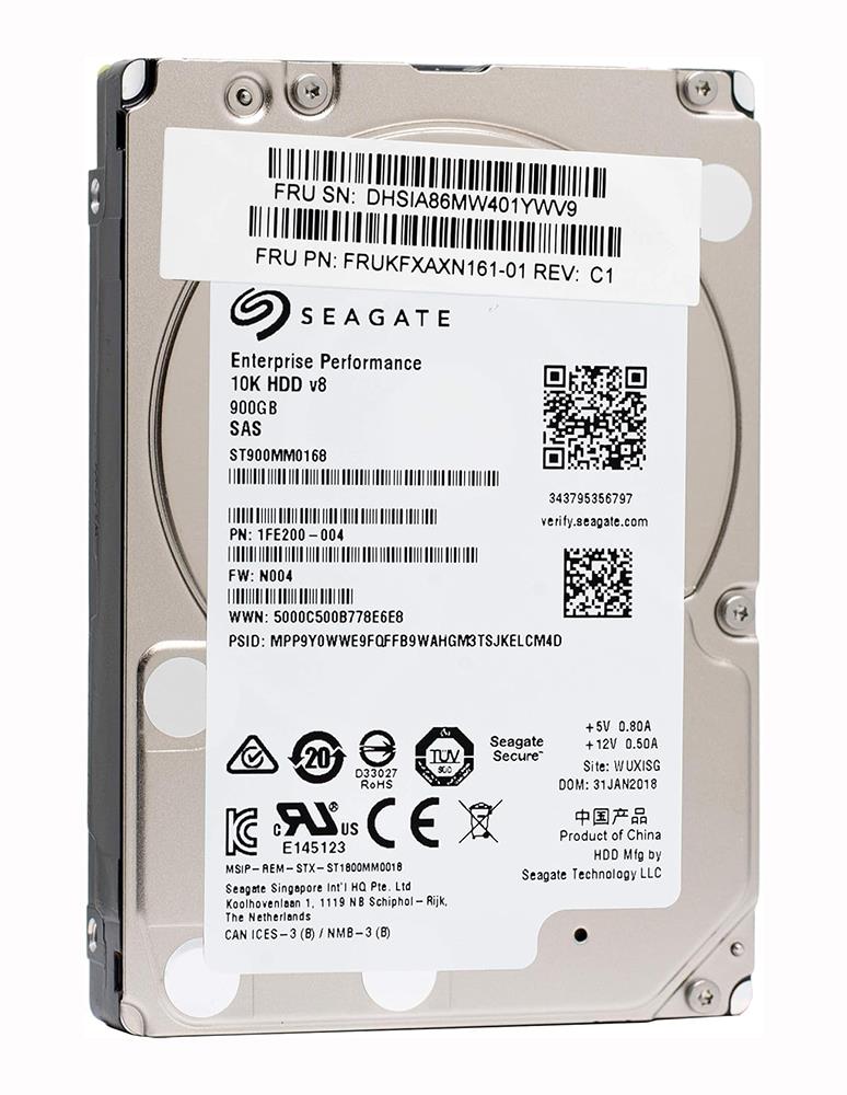 ST900MM0168-RF Seagate Enterprise Performance 10K.8 900GB 10000RPM SAS 12Gbps 128MB Cache 2.5-inch Internal Hard Drive