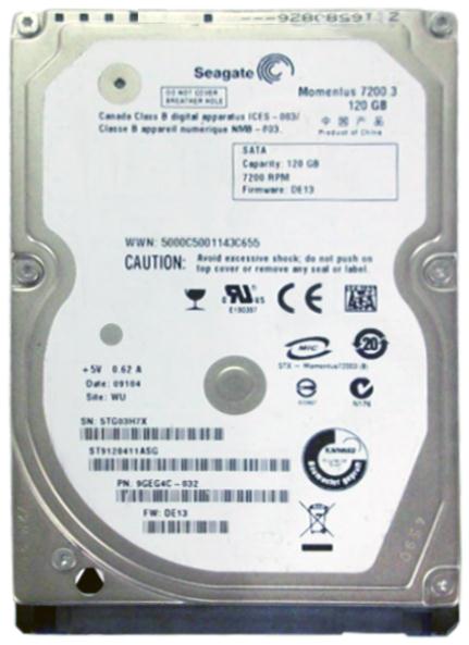 ST9120411ASG Seagate Momentus 7200.3 120GB 7200RPM SATA 3Gbps 16MB Cache 2.5-inch Internal Hard Drive