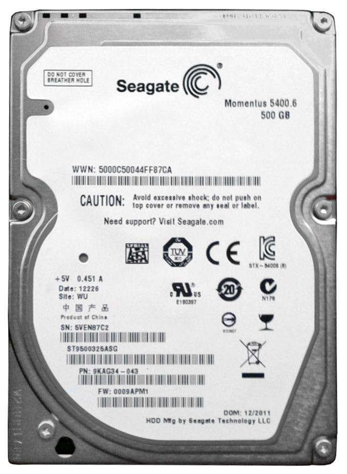 ST9500325ASG Seagate Momentus 500GB SATA 3.0 Gbps Hard Drive