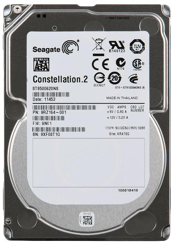 ST9500620NS Seagate Constellation.2 500GB 7200RPM SATA 6Gbps 64MB Cache 2.5-inch Internal Hard Drive