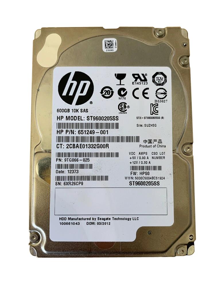ST9600205SS-HPE Seagate Savvio 10K.5 600GB 10000RPM SAS 6Gbps 64MB Cache 2.5-inch Internal Hard Drive