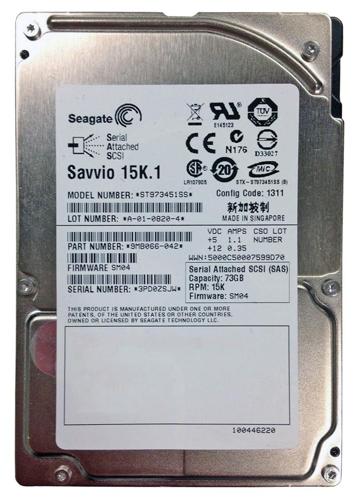 ST973451SS Seagate Savvio 15K 73.4GB 15000RPM SAS 3Gbps 16MB Cache 2.5-inch Internal Hard Drive