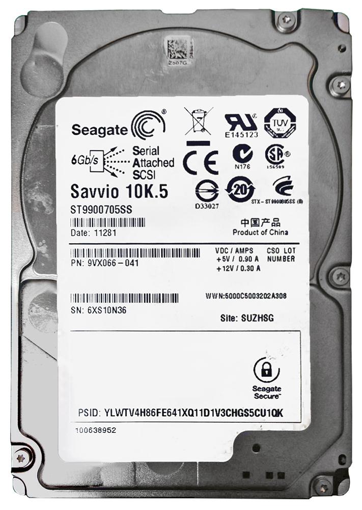 ST9900705SS Seagate Savvio 10K.5 900GB 10000RPM SAS 6Gbps 64MB Cache 2.5-inch Internal Hard Drive
