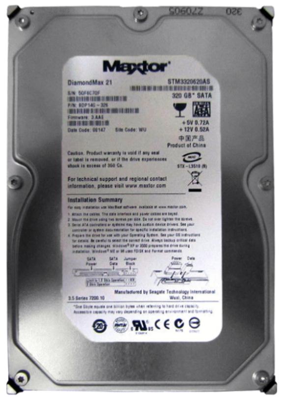 STM3320620AS Seagate DiamondMax 21 320GB 7200RPM SATA 3Gbps 16MB Cache 3.5-inch Internal Hard Drive
