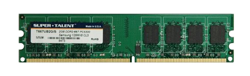 T667UB2G/S Super Talent 2GB DDR2 PC5300 Memory