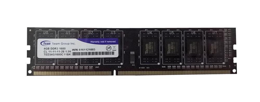 TED34G1600HC11BK Team Inorated 4GB DDR3 PC12800 Memory