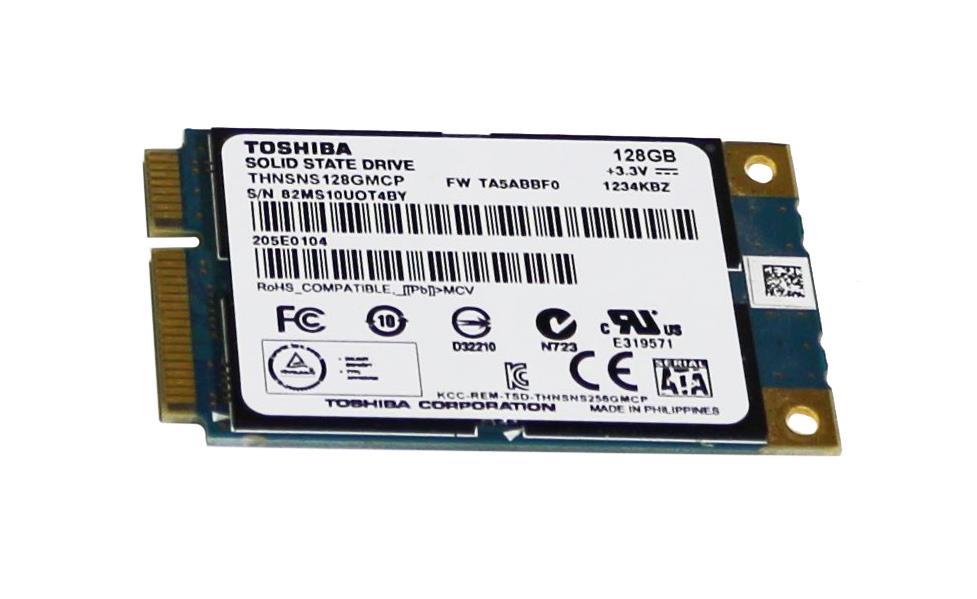 THNSNS128GMCP Toshiba 128GB MLC SATA 6Gbps mSATA Internal Solid State Drive (SSD)