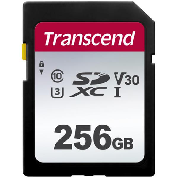 TS256GSDC300S Transcend 300S 256GB SDXC Class 10 / UHS-I V30 90MB/s Read 45MB/s Write Flash Memory Card