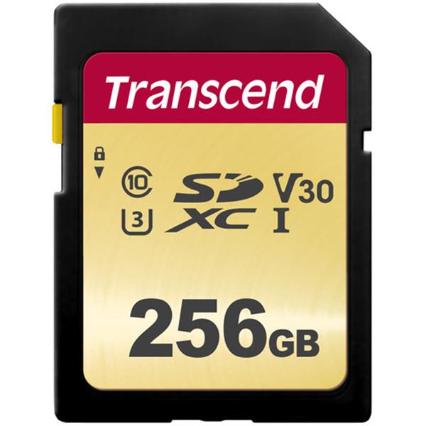 TS256GSDC500S Transcend 500S 256GB SDHC Class 10 / UHS-I 95MB/s Read 60MB/s Write Flash Memory Card