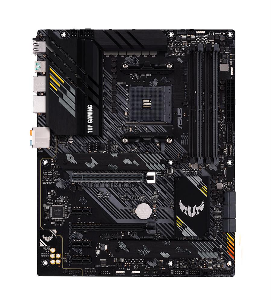 TUF GAMING B550-PRO ASUS Socket AM4 AMD B550 Chipset AMD Ryzen 5000 Series/ 5000 G-Series/ 4000 G-Series/ 3000 Series Processors Support DDR4 4x DIMM 6x SATA 6.0Gb/s ATX Motherboard (Refurbished)