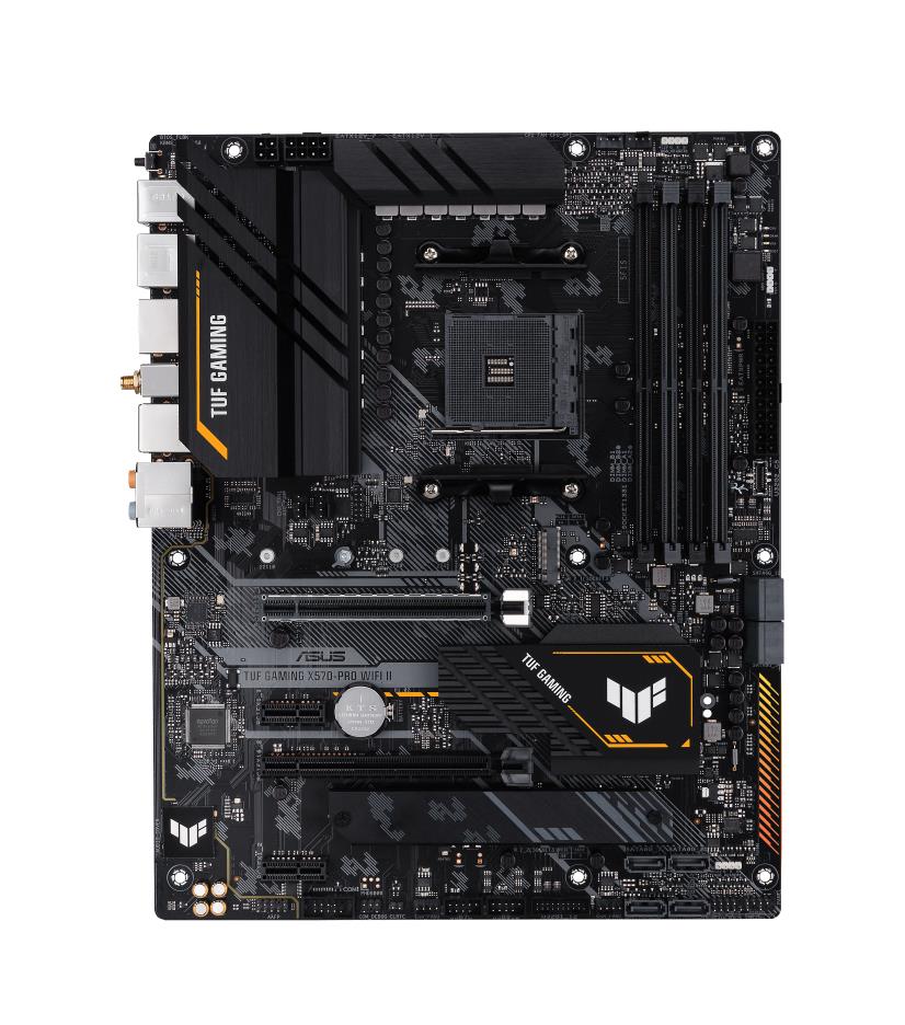 TUF GAMING X570-PRO WIFI II ASUS Socket AM4 AMD X570 Chipset AMD Ryzen 5000/5000 G-Series / 4000 G-Series / 3000/3000 G-Series Processors Support DDR4 4x DIMM 8x SATA 6.0Gb/s ATX Motherboard (Refurbished)
