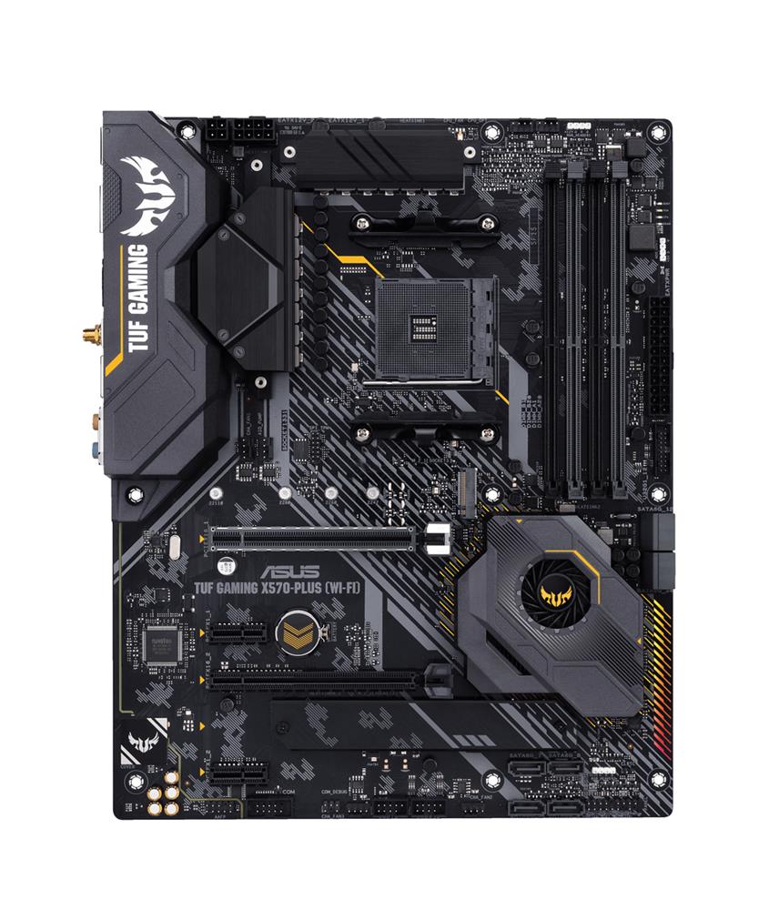 TUF Gaming X570-Plus (Wi-Fi) ASUS Socket AM4 AMD X570 Chipset AMD Ryzen Processors Support DDR4 4x DIMM 8x SATA 6.0Gb/s ATX Motherboard (Refurbished)