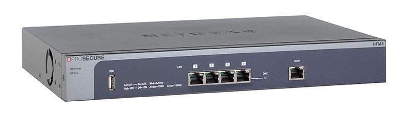 UTM5-100NAS NetGear ProSecure UTM5 VPN Appliance 5-Port Firewall (Refurbished)