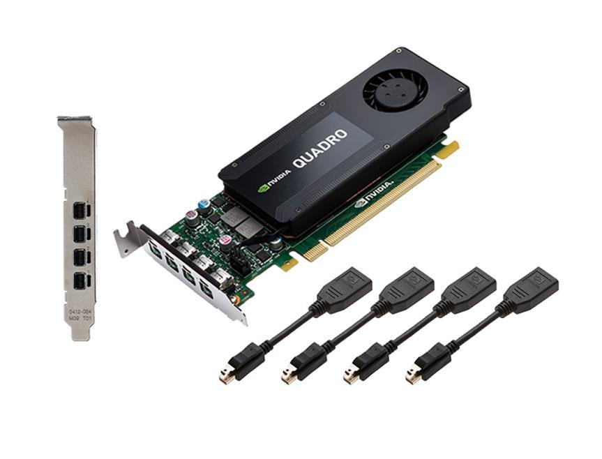 VCQK1200DPT PNY VCQK1200DP-PB Nvidia Quadro K1200 4GB 128-Bit GDDR5 PCI Express 2.0 x16 4x Mini DisplayPort Low Profile Video Graphics Card