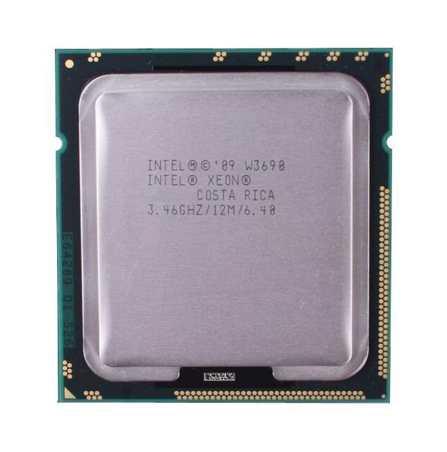W3690 Intel Xeon 6-Core 3.46GHz 6.40GT/s QPI 12MB L3 Cache Processor