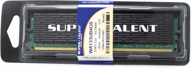 WA133UB4G9 Super Talent 4GB PC3-10600 DDR3-1333MHz non-ECC Unbuffered CL9 240-Pin DIMM Dual Rank Memory Module