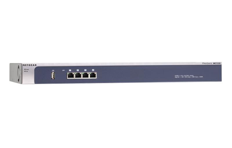 WC7520SKT NetGear ProSafe 20-AP Wireless Controller System (4x 10/100/1000Mbps LAN and 1x USB Port) (Refurbished)
