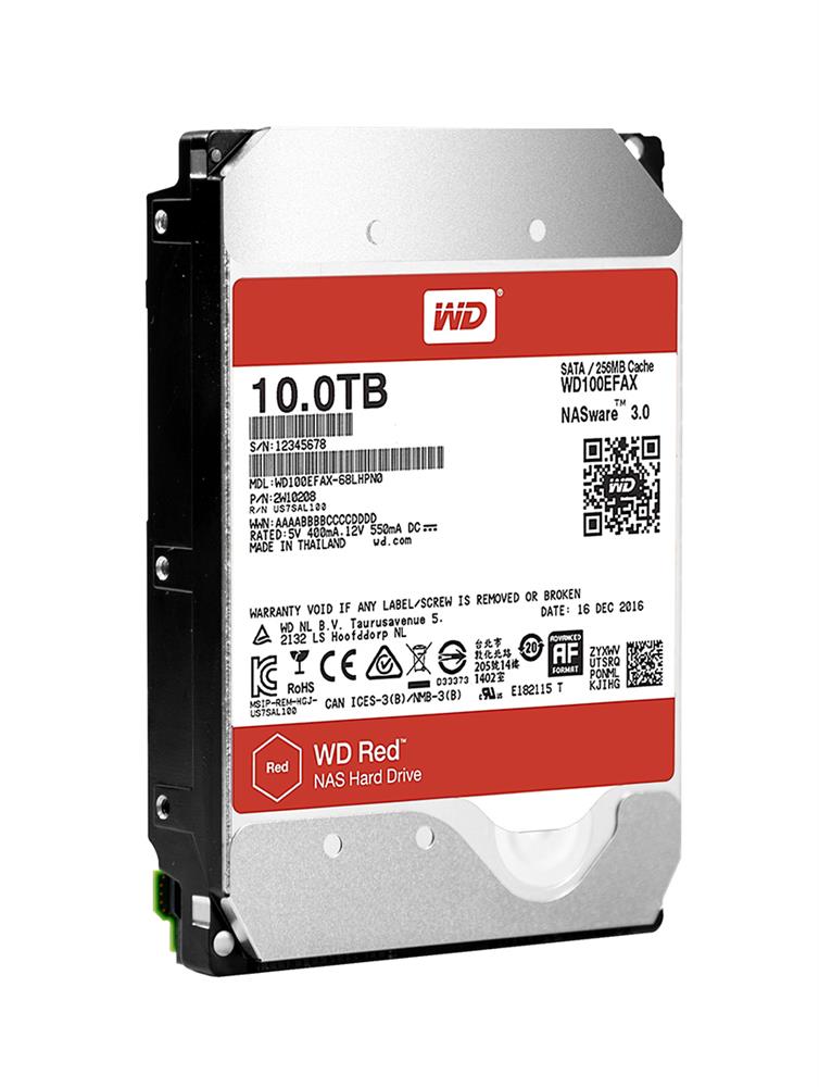 WD100EFAX-68LHPN0 Western Digital Red 10TB SATA 6.0 Gbps Hard Drive