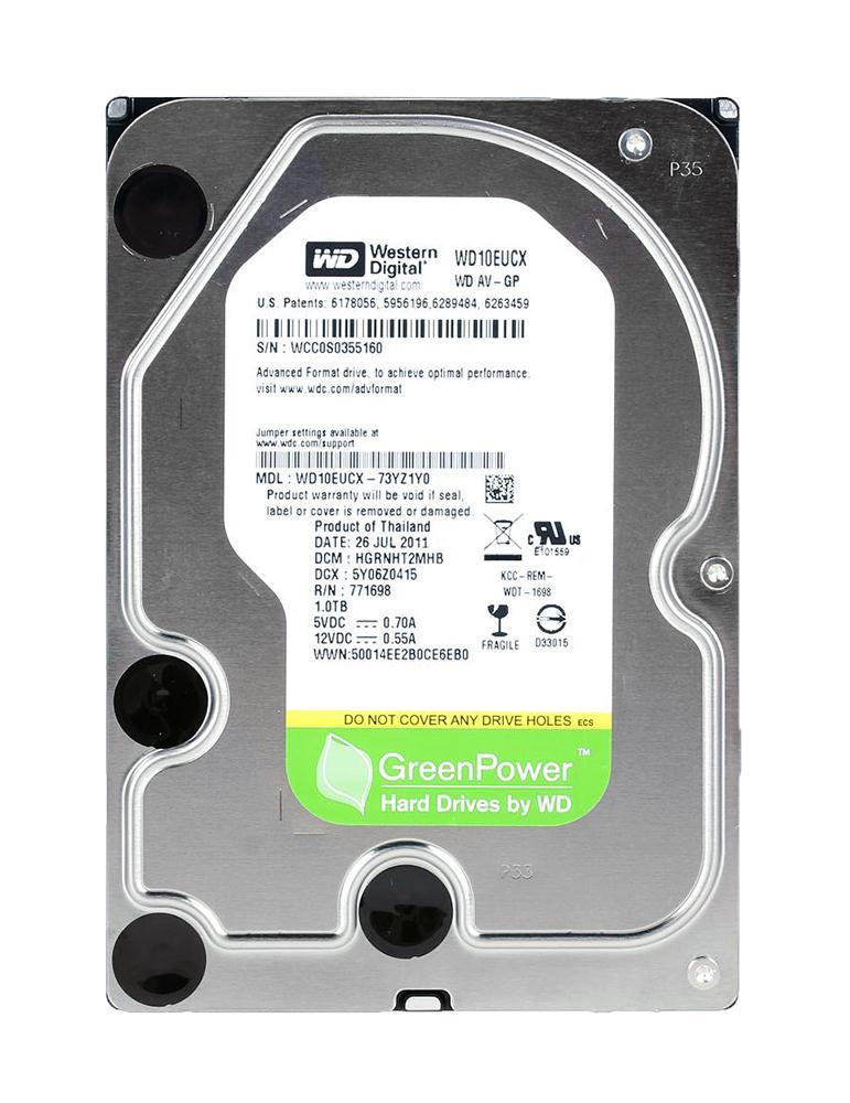 WD10EUCX-73YZ1YO Western Digital AV-GP 1TB 5400RPM SATA 6Gbps 16MB Cache 3.5-inch Internal Hard Drive
