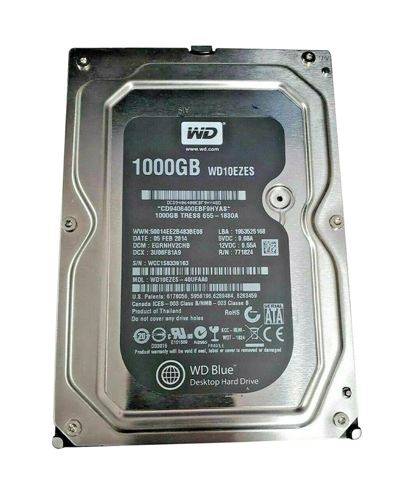 WD10EZES-4OUFAAO Western Digital Caviar Blue 1TB 7200RPM SATA 6Gbps 64MB Cache 3.5-inch Internal Hard Drive