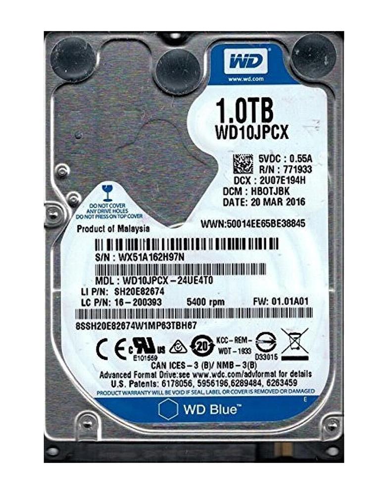 WD10JPCX-24UE4T0 Western Digital Hard Drive