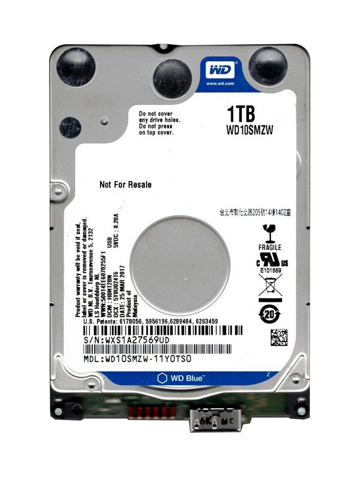 WD10SMZW-11Y0TS0 Western Digital Blue 1TB 5400RPM USB 3.0 2.5-inch Internal Hard Drive
