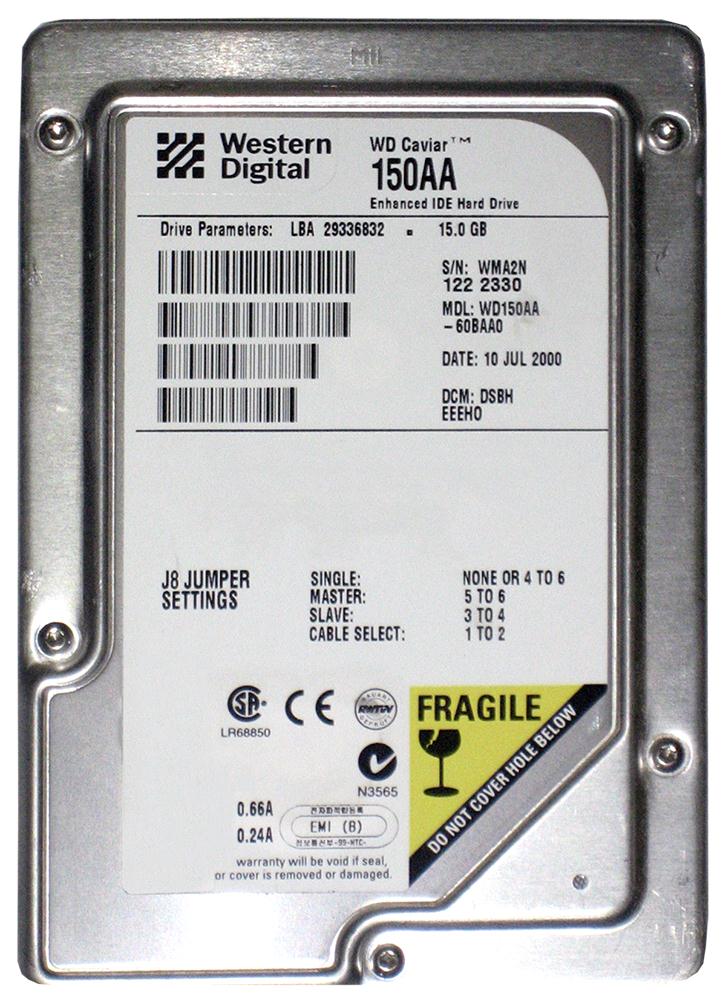 WD150AA Western Digital Caviar 15GB 5400RPM ATA-100 3.5-inch Internal Hard Drive